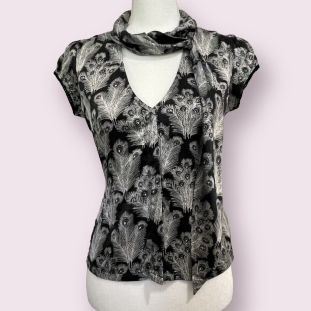 Free People Silk Tie Blouse